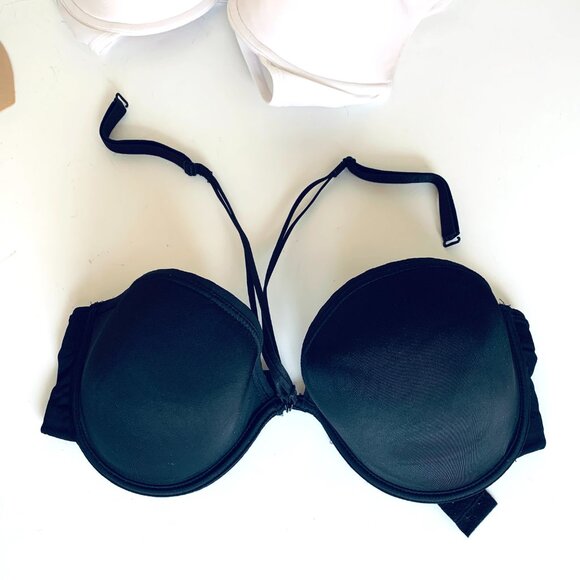 BRAS 3 Sz 36D Pink Wonderbra Fashion Forms Traditional Strapless Halter Bra - Picture 7 of 12